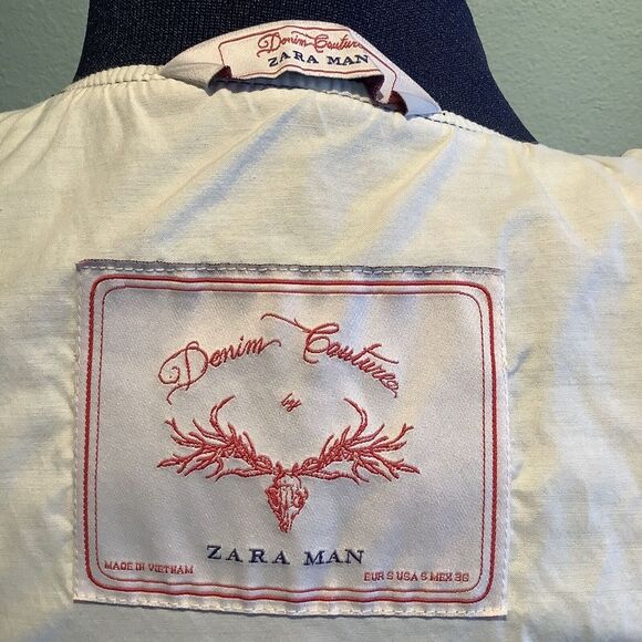 Zara Man Denim Couture Jacket Size S - Picture 3 of 4
